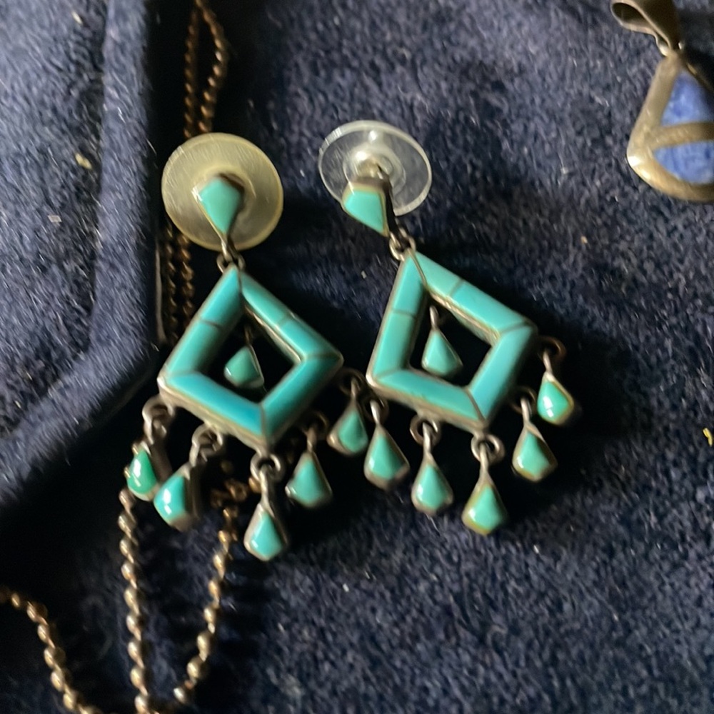 Turq Silver Drop Set - Picture 3 of 3